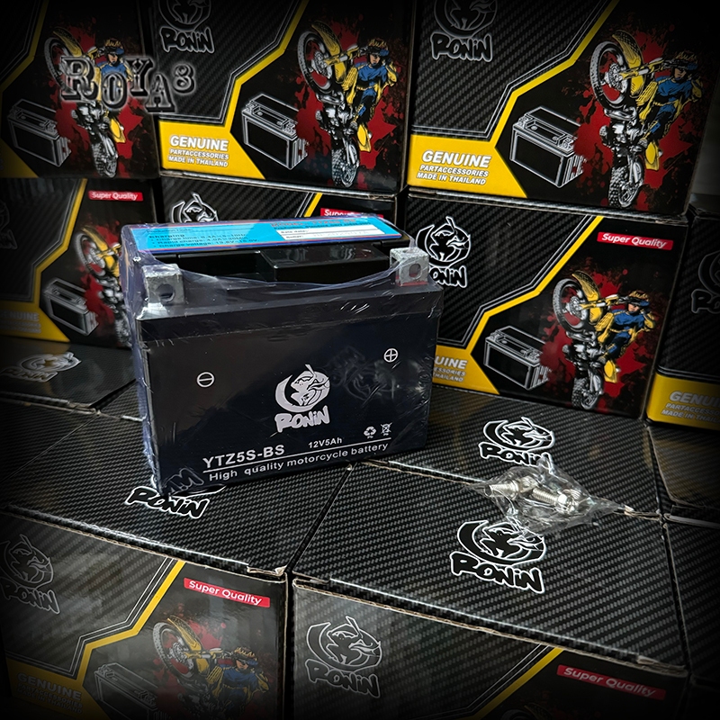 แบตเตอรี่ RONiN รุ่น YTZ5S แบตเตอรี่  (12V 5AH)  สำหรับมอเตอร์ไซค์ HONDA เวฟ Click-i SONIC MSX กับ Y
