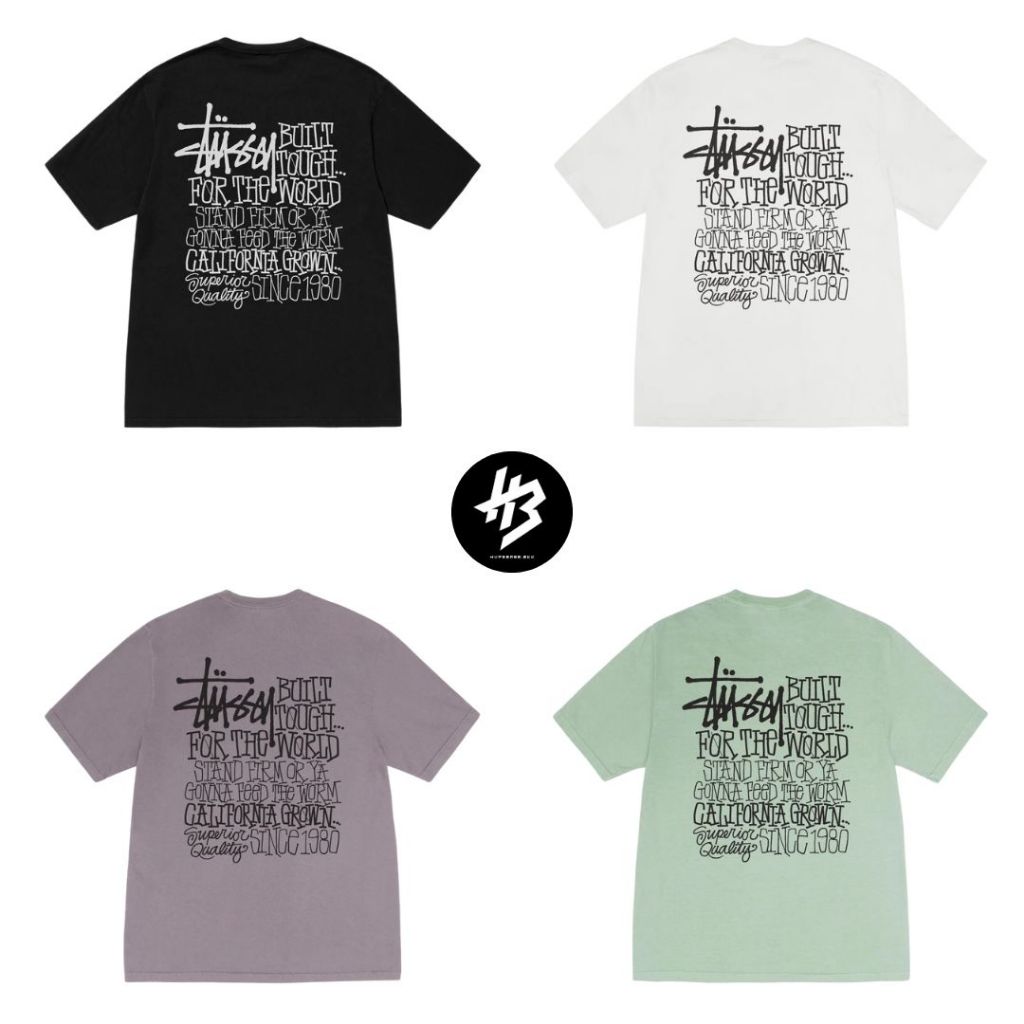 [ของแท้] STÜSSY CALIFORNIA GROWN TEE PIGMENT DYED
