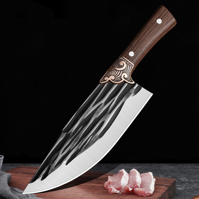 E75 มีดเชือดสัตว์ มีดหั่นเนื้อ มีดหั่นผัก มีดหั่น32.5ซม. - รูปที่ 5