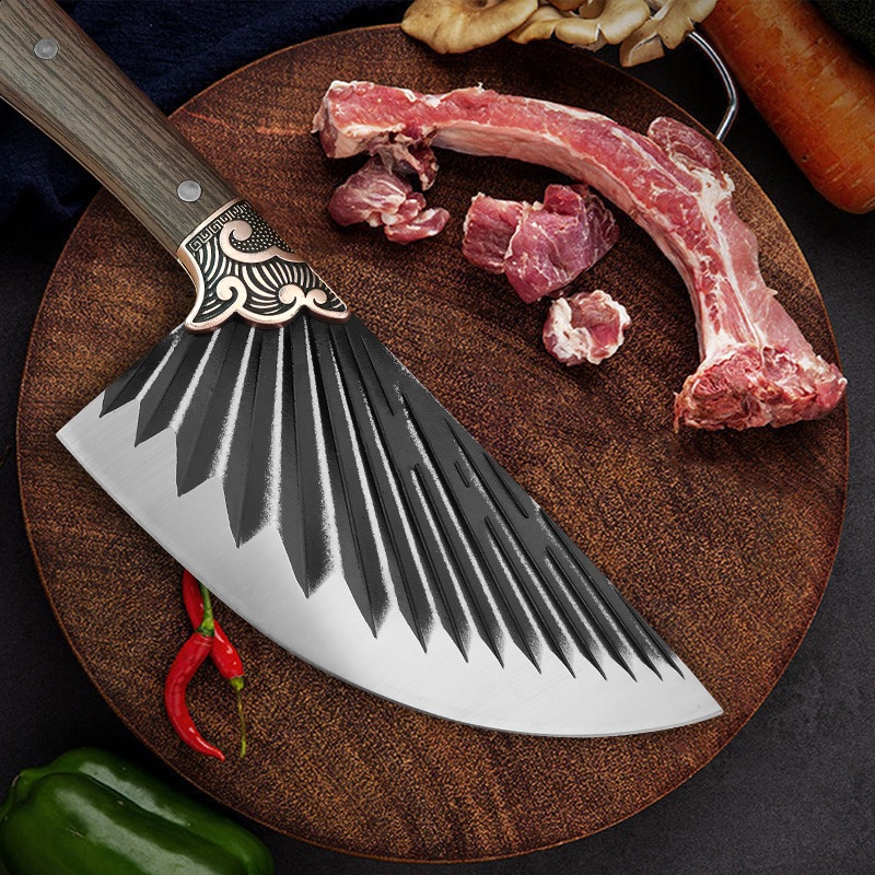E75 มีดเชือดสัตว์ มีดหั่นเนื้อ มีดหั่นผัก มีดหั่น32.5ซม. - รูปที่ 3