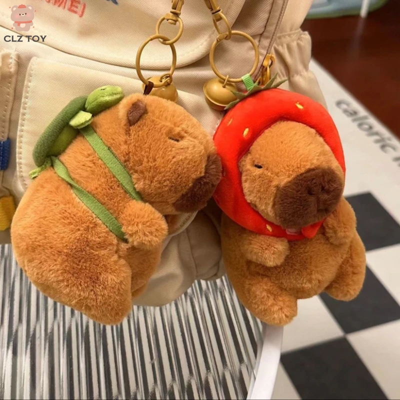 CLZ🌟พร้อมส่ง🌟พวงกุญแจ จี้ตุ๊กตาการ์ตูนอนิเมะ Capybara น่ารัก เหมาะกับของขวัญวันเกิด ของเล่นสําหรับเด็ก