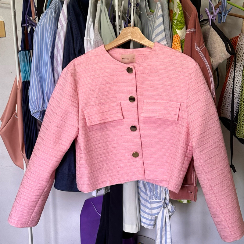 BNK Milan tweed jacket( Pink )