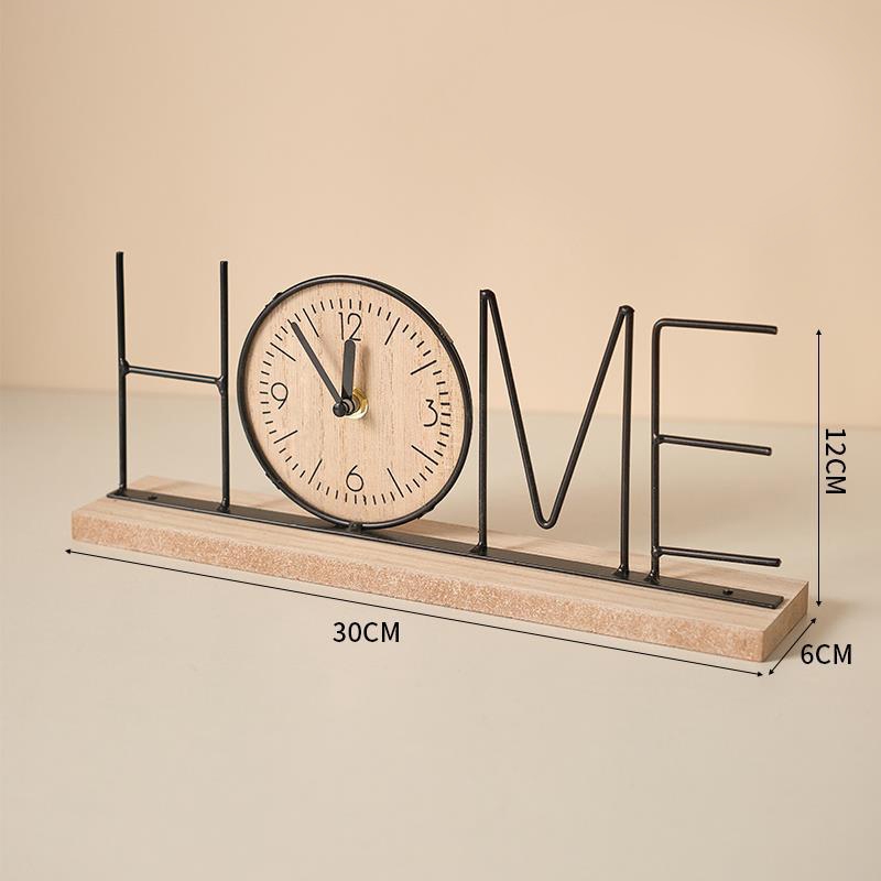 🔥🔥Creative simple นาฬิกาตัวอักษรเหล็กดัดนาฬิกาตกแต่งบ้านระเบียงห้องนั่งเล่นตู้ทีวีเดสก์ท็อปตกแต่ง - รูปที่ 6