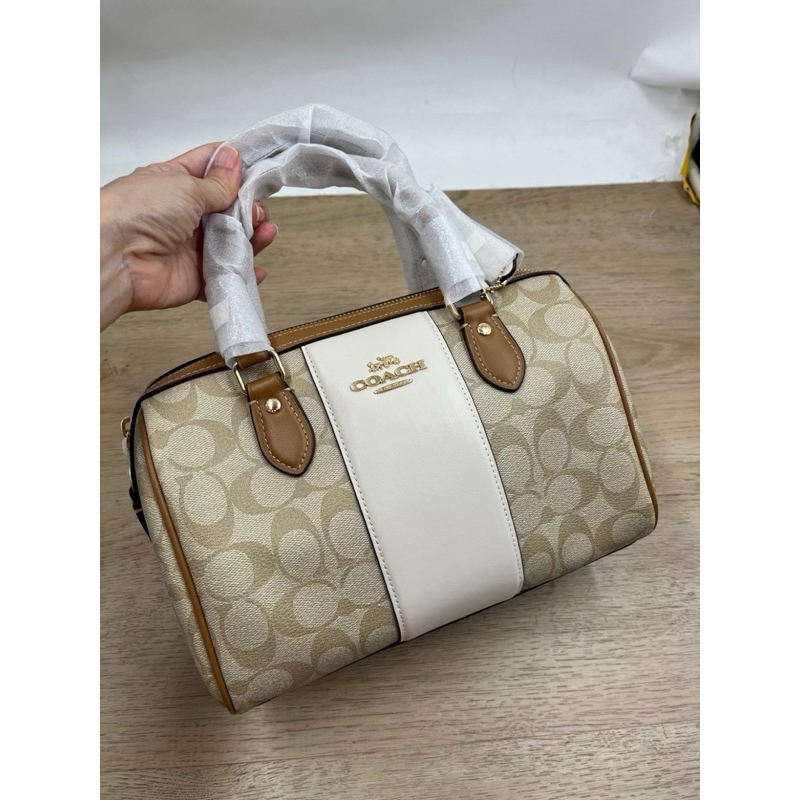 พร้อมส่ง 💯 COACH Rowan Satchel In Blocked Signature Canvas