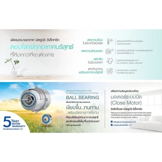 MITSUBISHI พัดลมระบายอากาศติดผนัง ระบบดูดอากาศออก EX-20SH7T, EX-25SH7T, EX-30SH7T