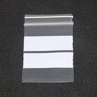 ถุงพลอย ถุงพลาสติค ซิปล็อค แถบขาว เขียนหน้าถุงได้ อย่างดี หลายขนาด