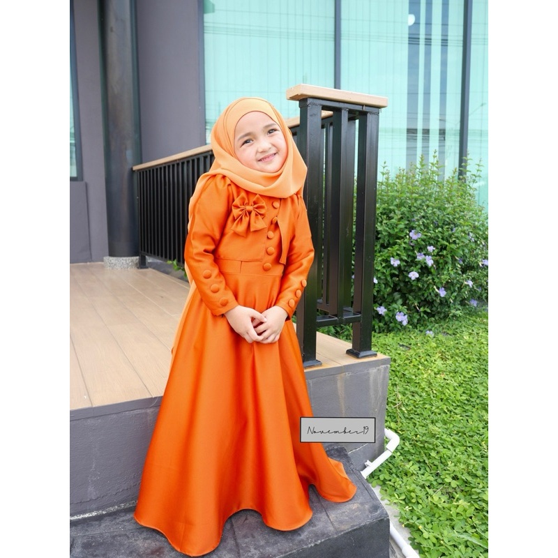 รุ่นอินชาเด็ก ชุดเดรสอิสลาม ชุดเดรสมุสลิม ไม่รวมฮิญาบเข้าชุด แบรนด์November19