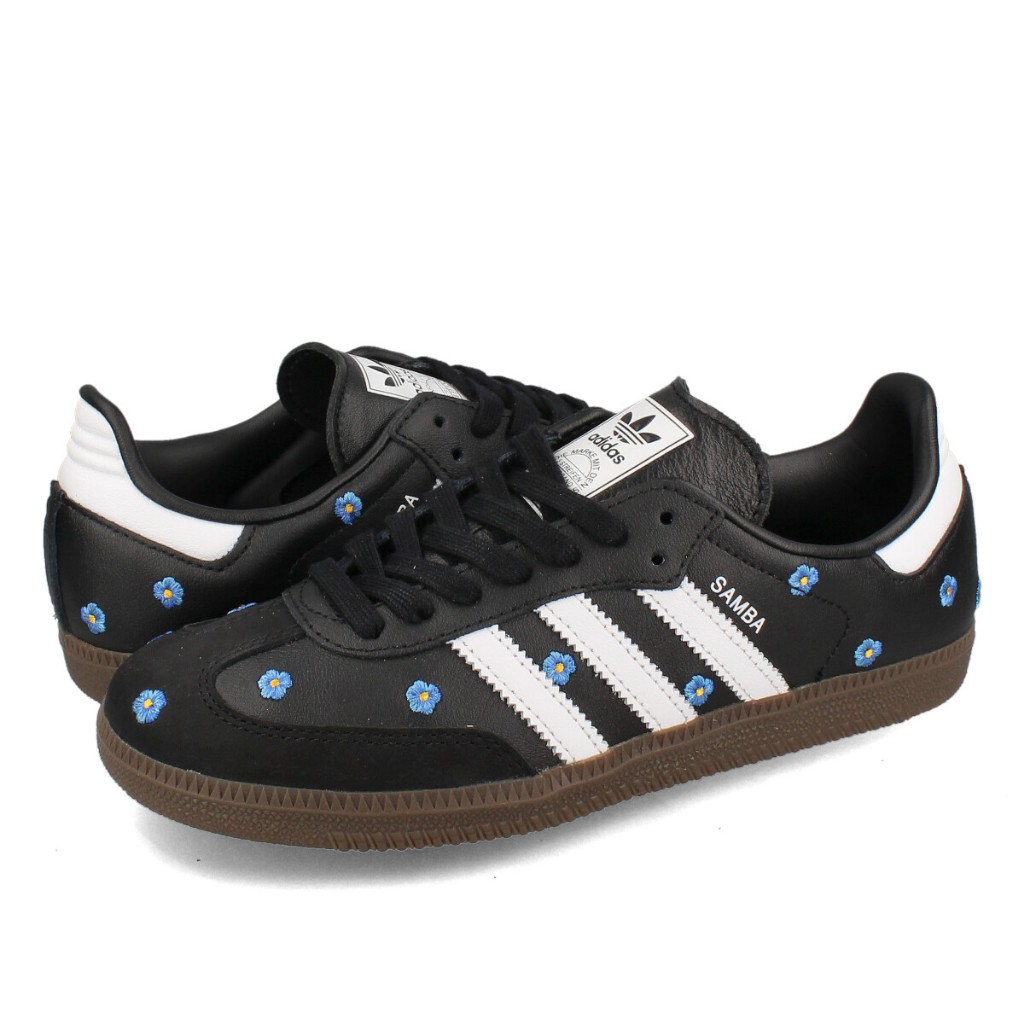 ของแท้ 100% atmos x FACE x adidas Samba OG Black White Embroidered Daisies Floral IF4397 IF4398 H03848 Sneaker