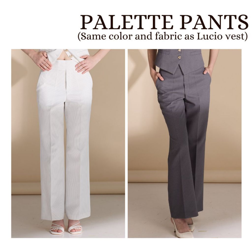 MAVE กางเกง รุ่น Palette Pants สี White stripe, Grey stripe