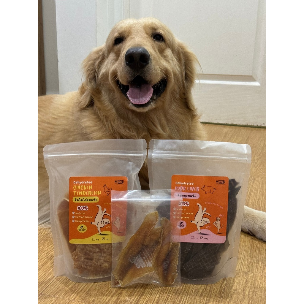 ตับหมูอบแห้งWag&Woof บางกรอบ ขนมน้องหมา human grade ไม่ปรุงรส ขนมสุนัข ขนมน้องแมว - รูปที่ 4