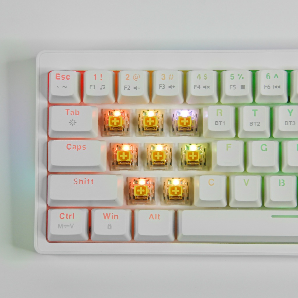 ⚡พร้อมส่งจากไทย⚡Zifriend ZA68 Mechanical Keyboard 68ปุ่ม คีย์บอร์ดไร้สาย คีย์บอร์ดเกมมิ่ง ไฟRGB23โหมด