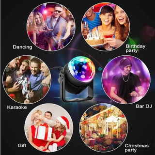 🔥ไฟดิสโก้ Disco Light ไฟเทค ไฟปาร์ตี้ ตามจังหวะ LED Party Light พร้อมรีโมท การควบคุมเสียง LED Party Light with Remote🔥