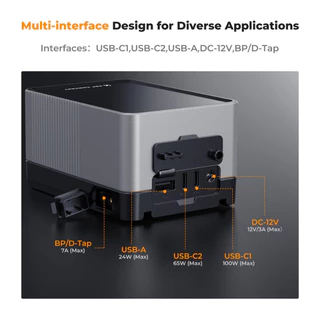 K&F V Mount Battery with USB-C, USB-A, BP and D-TAP ports