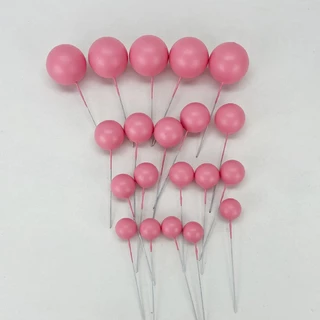 บอลแต่งเค้ก คละไซส์ ชุด 20 ลูก (ผิวนุ่ม เคลือบสีสวย)