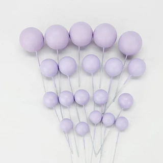 บอลแต่งเค้ก คละไซส์ ชุด 20 ลูก (ผิวนุ่ม เคลือบสีสวย)