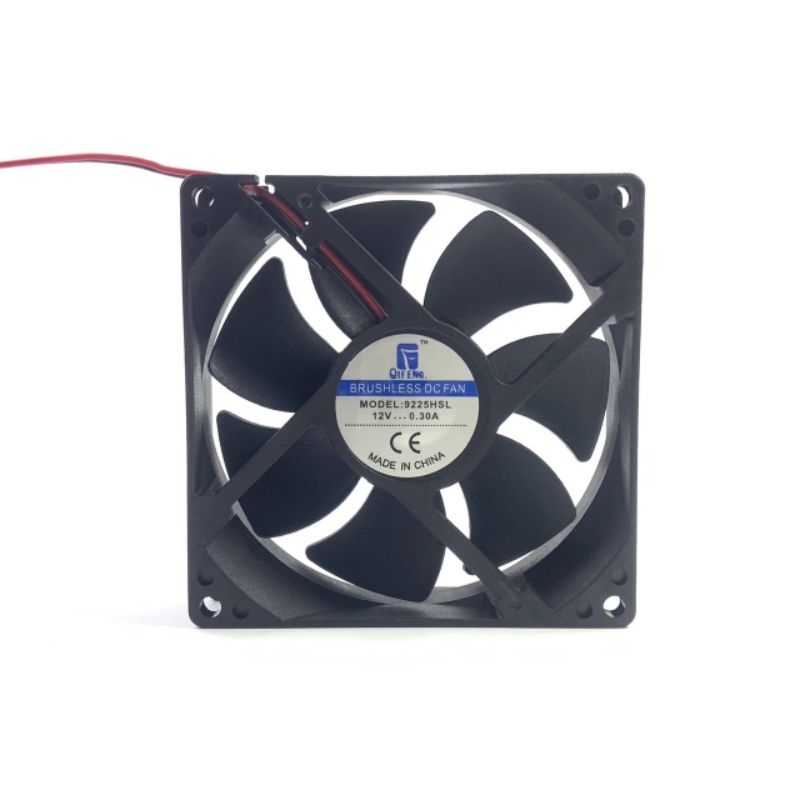 ถูกสุด! พัดลมระบายความร้อน 3 นิ้ว  80x80x25   12V 0.30A  2 สาย ดำแดง