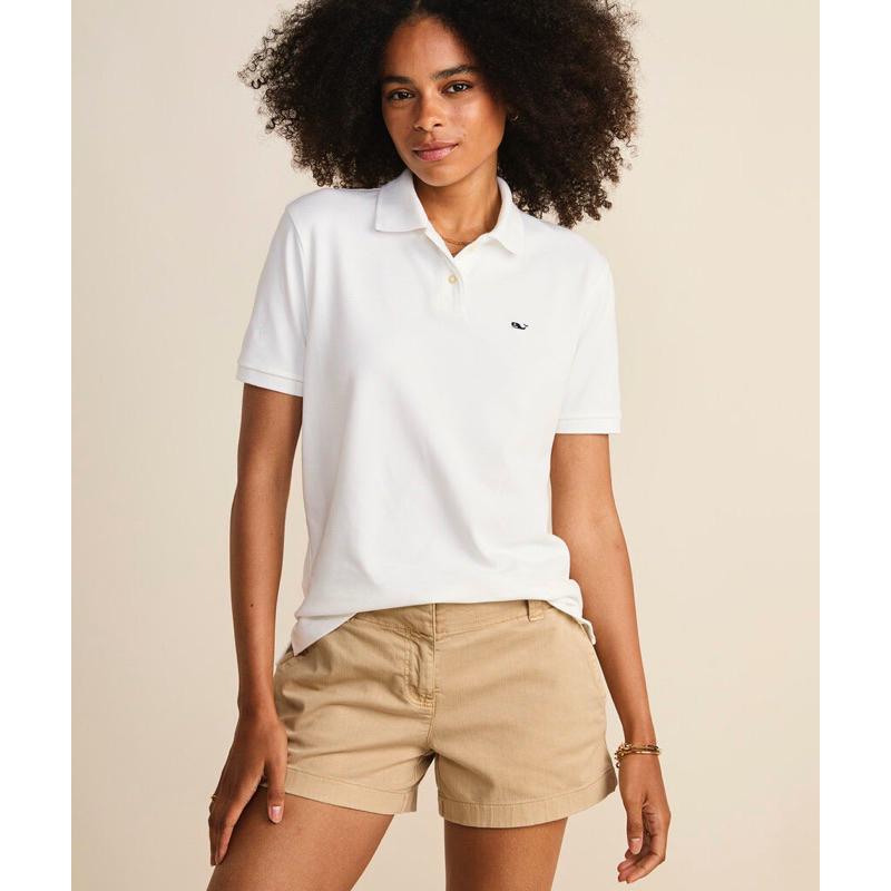 pre-order : vineyard vines “Classic Fit Polo” สีขาว ดูsize ในรูปภาพ 🇺🇸