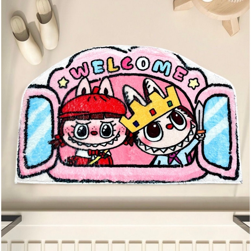 FS พรมเช็ดเท้า LABUBU ขนาด40x60 ลายน่ารักๆ ซับน้ำได้ดี มีกันลื่น พร้อมส่งจากไทย