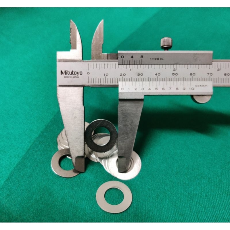 แหวนรองสปริงวาล์ว เวฟ125 4 วาล์วสปริงใหญ่ 19 mm แหวนสแตนเลส 304 หนา 0.5 มิลลิเมตร 1 ชุด 4 ตัว