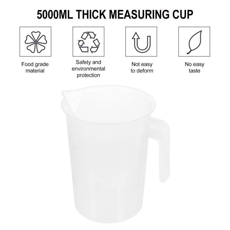 ถ้วยตวงพลาสติกใส (PP) ขนาด 5,000 ml.(5 ลิตร)