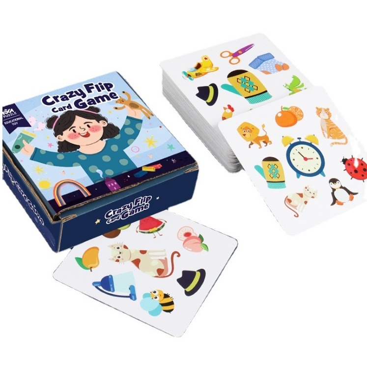 Crazy flip card game เกมจับคู่ภาพ การ์ดเกมความจำ Interactive board game - Memory