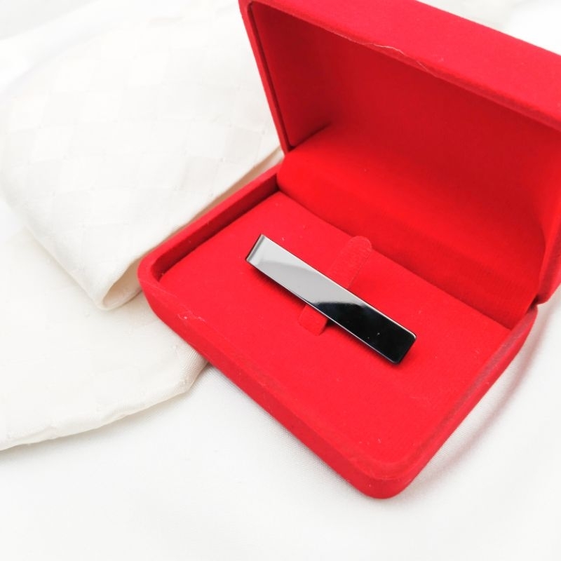 Tie clip คลิปไทด์สีเงิน ที่หนีบเนคไทด์เลสเคลือบทองคำขาว กิ๊บหนีบเนคไท Clip tie ที่หนีบเนคไท คลิปไทด์แฟชั่นสําหรับผู้ชาย