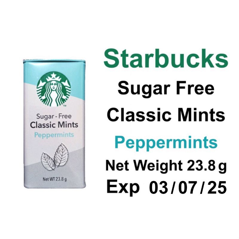 ลูกอม Starbucks Classic Mints Sugar free