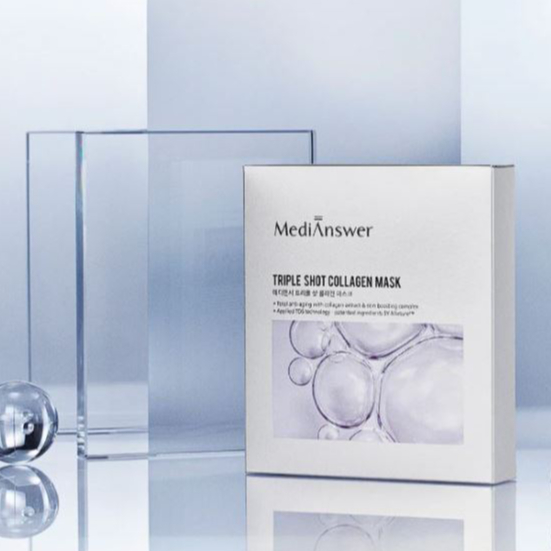 ( แท้ / พร้อมส่ง ) Medianswer Tripleshot collagen Mask ( ยกกล่อง 8 แผ่น )