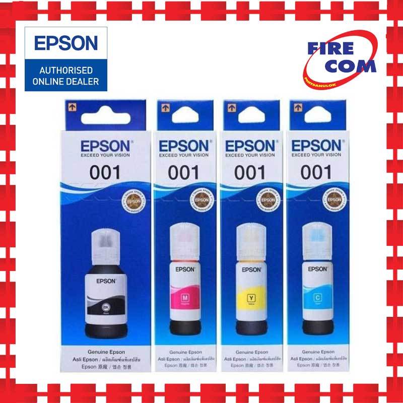หมึกแท้เครื่องพิมพ์อิงค์เจ็ท Epson Ink 001 (T03Y100, T03Y200, T03Y300, T03Y400) สามารถออกใบกำกับภาษี