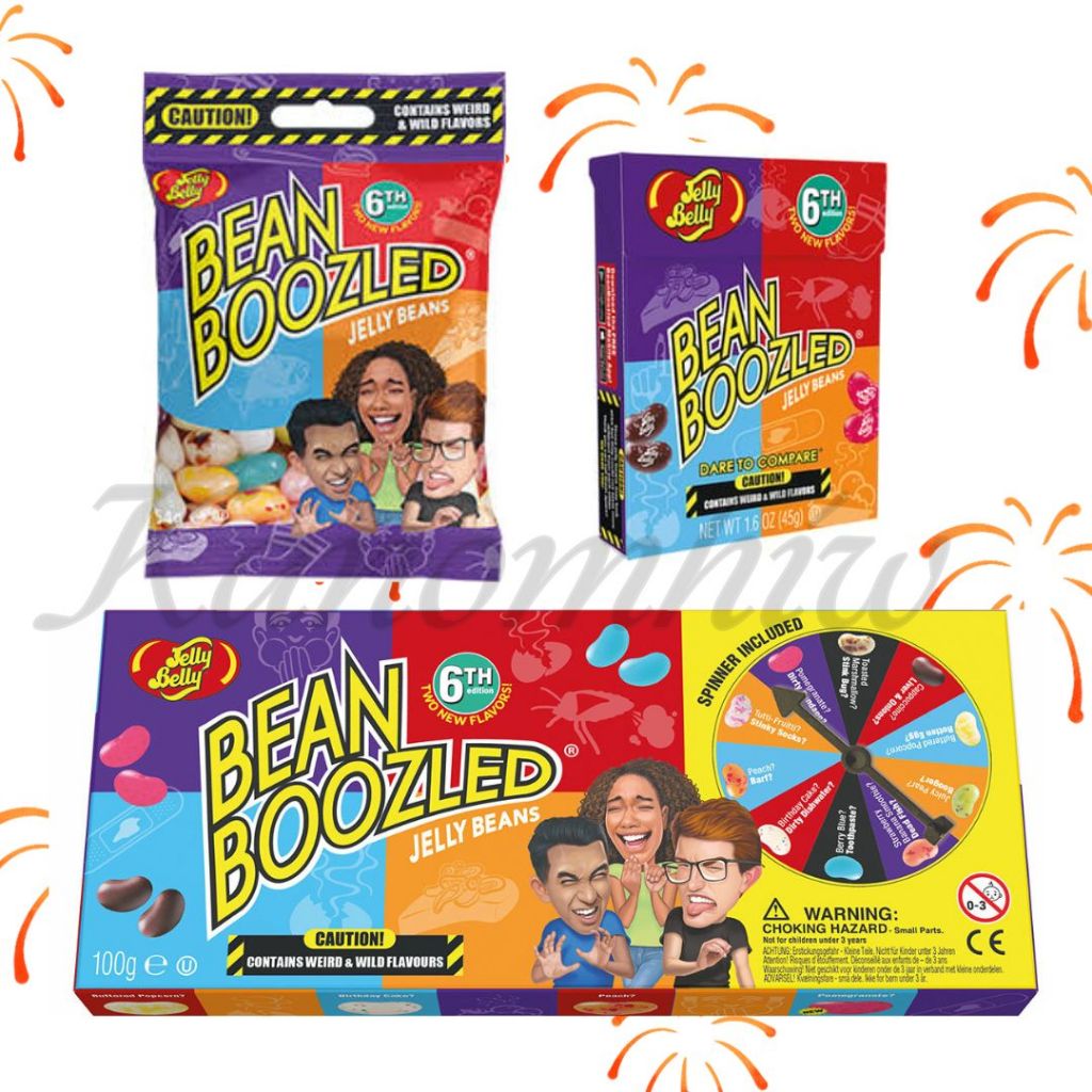 ลูกอมล้อหมุน Bean boozled ปี 6th ของ Jelly belly ลูกอมรสประหลาด มี 3 ขนาด