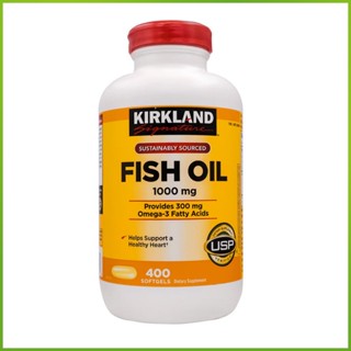 (Exp.08/2027)Kirkland Signature Fish Oil 1000 mg 400 เม็ด