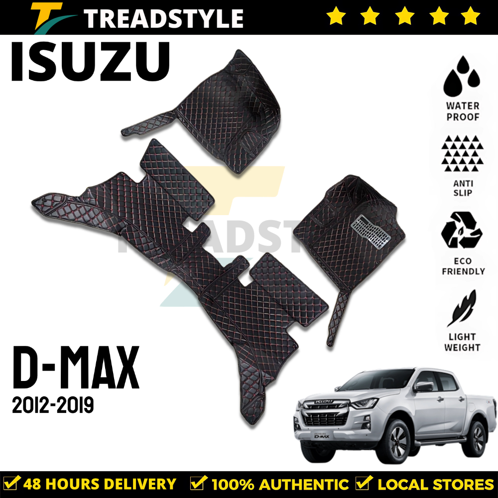 6D พรมรถยนต์ ISUZU D-MAX 2002-2006,2007-2011,2012-2019,2020-2024 อีซูซุ ดีแม็ก เต็มคันพรมหนัง พรมในรถยนต์ พรมรถยนต์