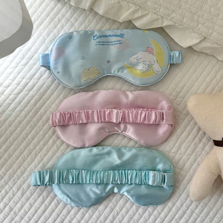 พร้อมส่ง ที่ปิดตา ผ้าปิดตา งานผ้าซาติน นุ่ม สายปรับได้ ลายลิขสิทธิ์แท้ จาก SANRIO ลายการ์ตูน