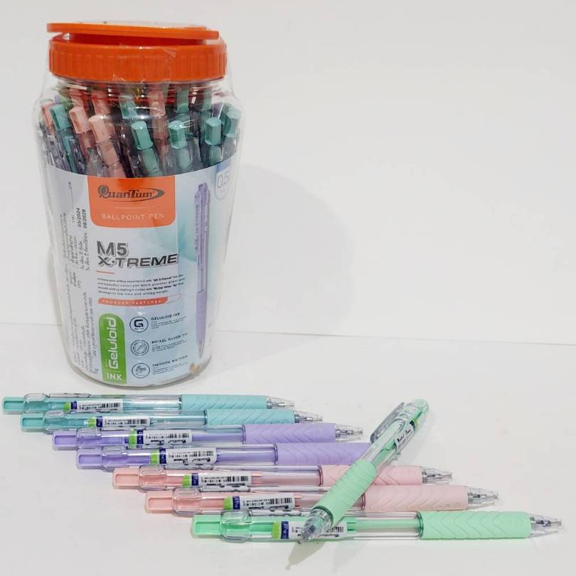 ปากกา ควอนตั้ม M5 X-TREME 0.5 มม. สีน้ำเงิน ( 50 ด้าม)