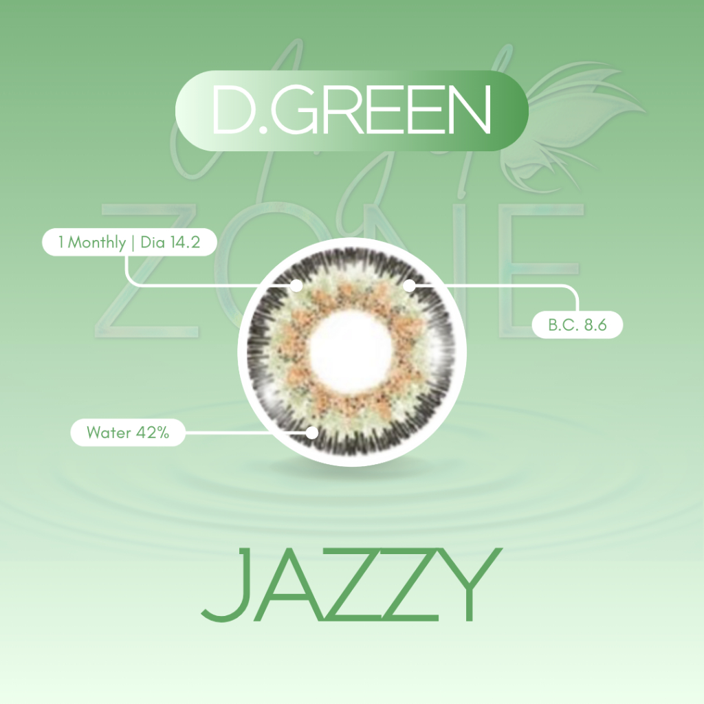 Angel Zone คอนแทคเลนส์ รุ่น Jazzy D.Green 14.2 (รองรับสายตาปกติและค่าสายตาสั้น -0.50 ถึง -7.00) ราคา ถูกที่สุด ดีลบีเคเค แกลเลอรีภาพที่ 7