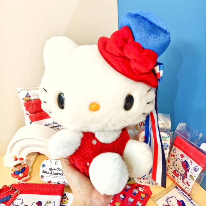 ตุ๊กตาHello Kitty50th Anniversary , สินค้าลิขสิทธิ์แท้จากญี่ปุ่น