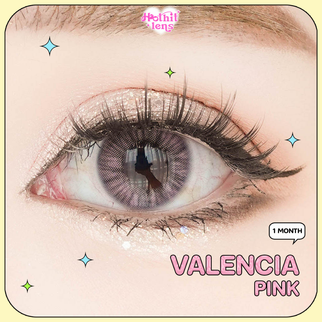 Candy lens คอนแทคเลนส์ รุ่น Valencia pink พร้อมส่งแบบปกติ และค่าสายตาสั้น 0.00- 3.00