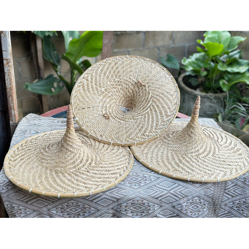 กุบละแอ หมวกสาน หมวกไม้ไผ่ หมวกนักรบโบราณ - รูปที่ 4