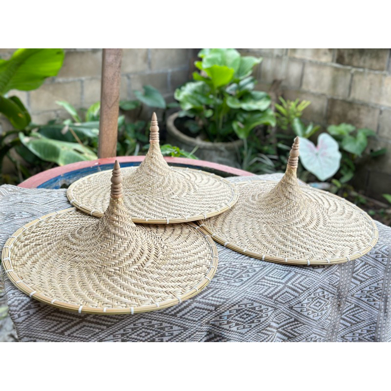 กุบละแอ หมวกสาน หมวกไม้ไผ่ หมวกนักรบโบราณ - รูปที่ 2