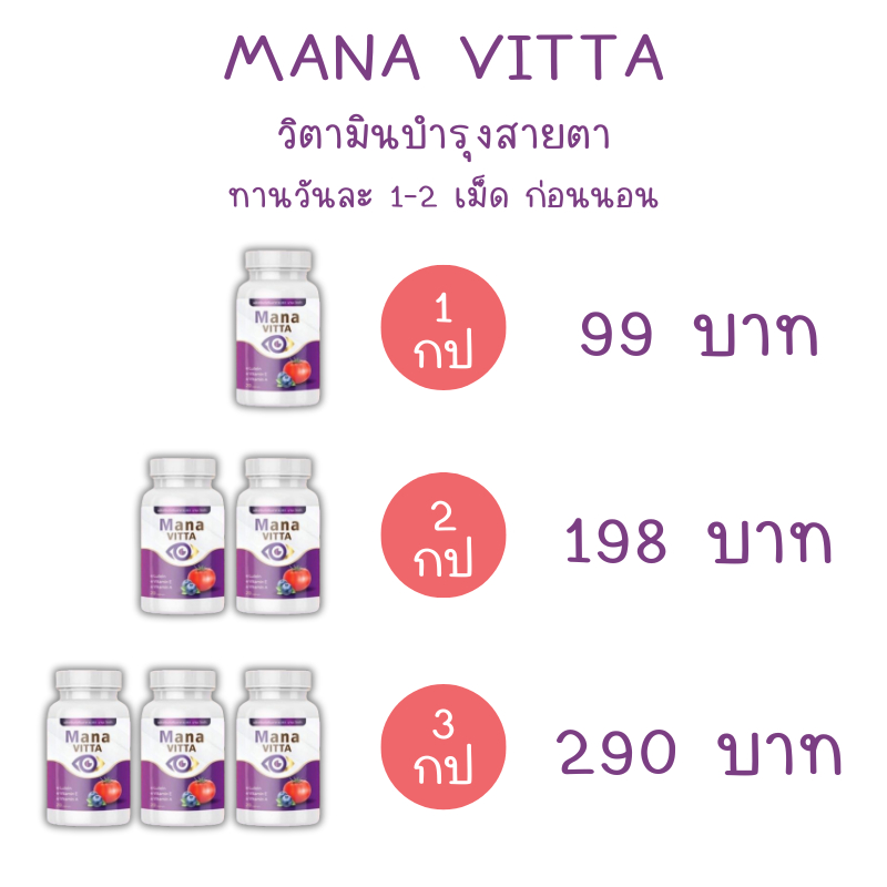 mana vitta มานะวิตต้า วิตามินบำรุงสายตา