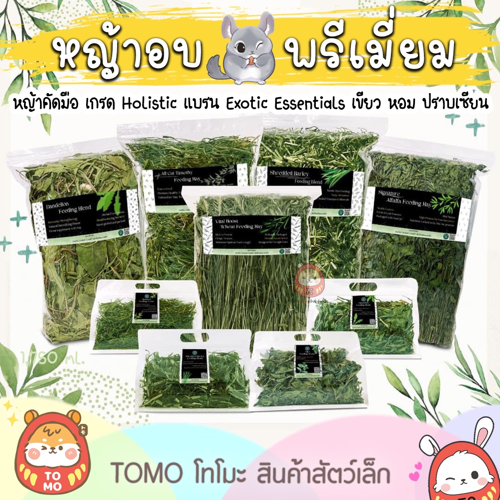 ร้านโทโมะ 💕 Exotic Essentials หญ้า อัลฟาฟ่า ทิมโมธี ใบมิ้นต์ บาร์เล่ วีท พรีเมี่ยม ไร้ฝุ่น หญ้ากระต่