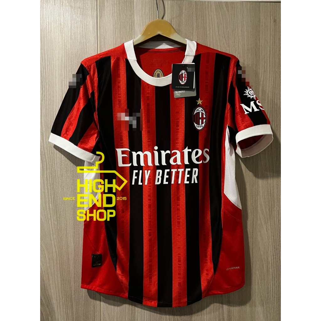 ใหม่ล่าสุด!! 2024/25 เสื้อบอล เกรด Player เอซี มิลาน Home เหย้า เสื้อเปล่าหรือฟลูออฟชั่น