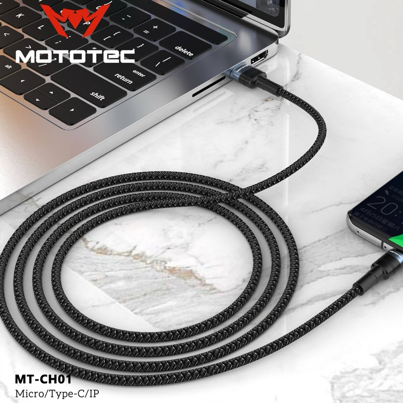 MOTOTEC MT-CH01  Fast Charging Data Cable 3A สายชาร์จคุณภาพสูง รองรับกระเเสไฟ 3A ชาร์จเร็วโอนถ่ายข้อมูลได้ ราคา ถูกที่สุด ดีลบีเคเค แกลเลอรีภาพที่ 8
