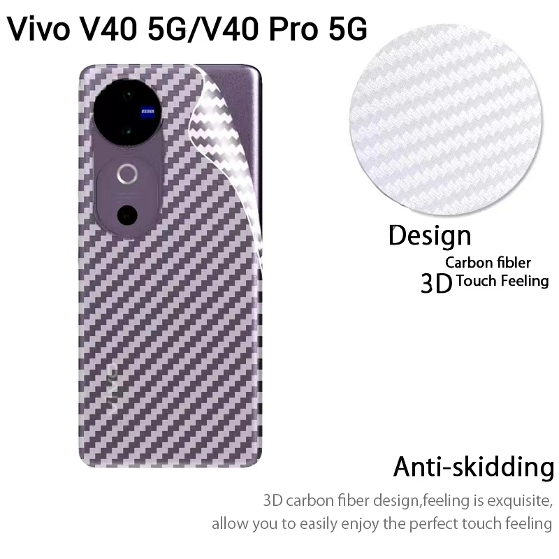 V40Proตรงรุ่น(พร้อมส่งในไทย)ฟิล์มหลังเคฟล่าVivo V40 5G/Vivo V40 Pro 5G