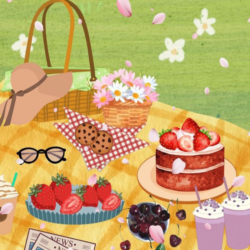 🍓 เล็บปลอมสไตล์ Picnic day 🍒