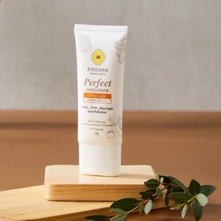 1 แถม 1 Pinnara Perfect Sunscreen Ultra Light SPF50+ PA++++ พิณนารากันแดดเนื้อครีม สีขาว ของแท้ 100% ปริมาณ 30 กรัม