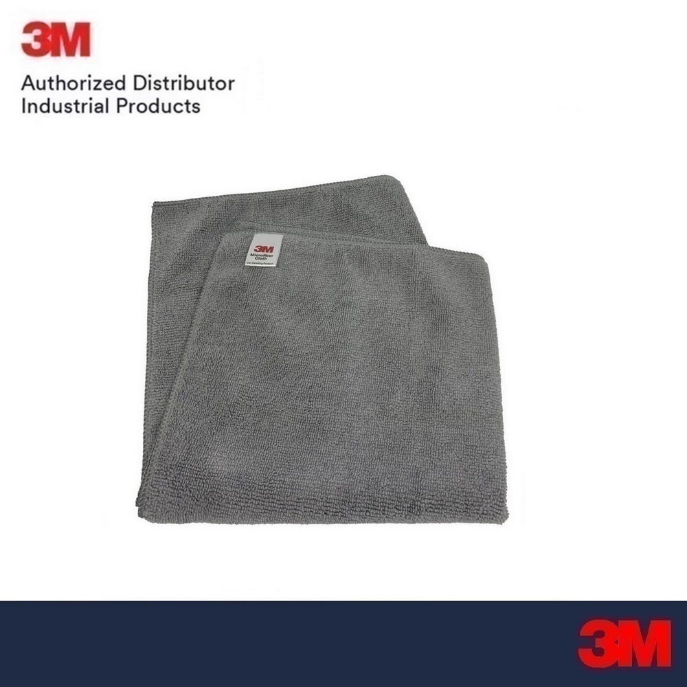 3M Microfiber Detailing Cloth, Grey ผ้าเช็ดรถ ไมโครไฟเบอร์ 40x40ซม