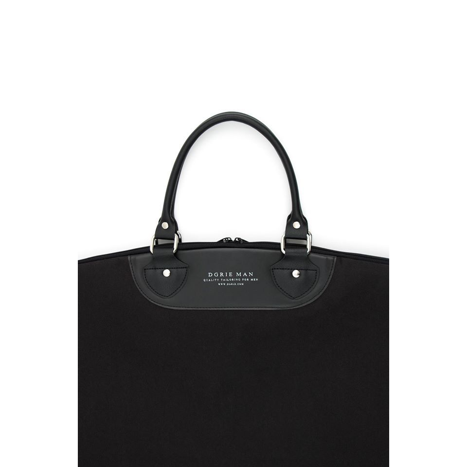DGRIE กระเป๋าสูทสีดำ BLACK DGRIE GARMENT SUIT BAG LEATHER-CANVAS