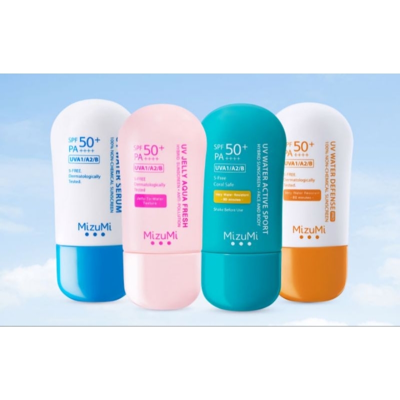 [New!] MizuMi UV Water Jelly Aqua Fresh/Active Sport/Serum/Defense Pro/Airy Sun Stick 18/40 g. 