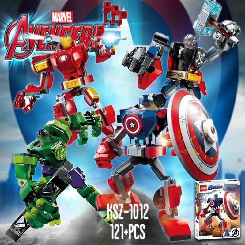 ironman spider man captain thor hulk thanos black panther wolverine Blocks ตัวต่อ marvel avengers
